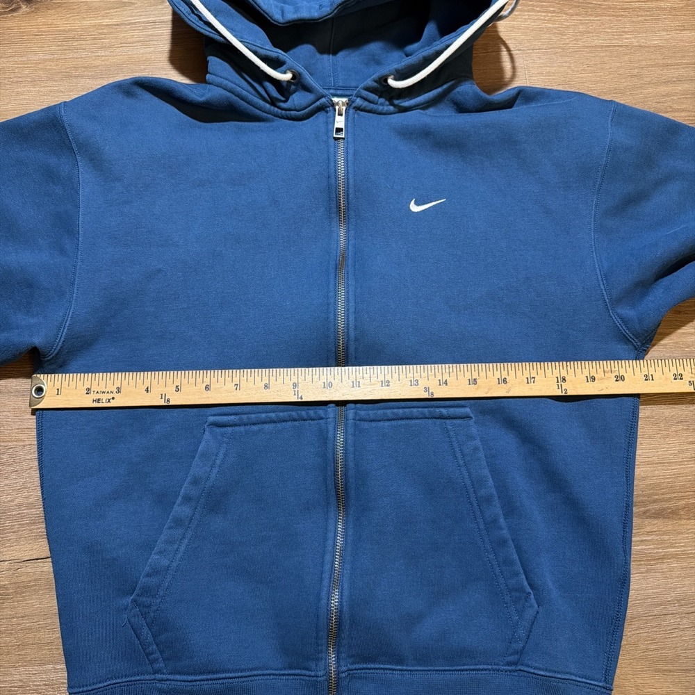 Nike Lab Men's SMALL Solo Swoosh‎ Full-Zip Heavy Hoodie Valerian Blue DR0403-460 - Picture 11 of 15